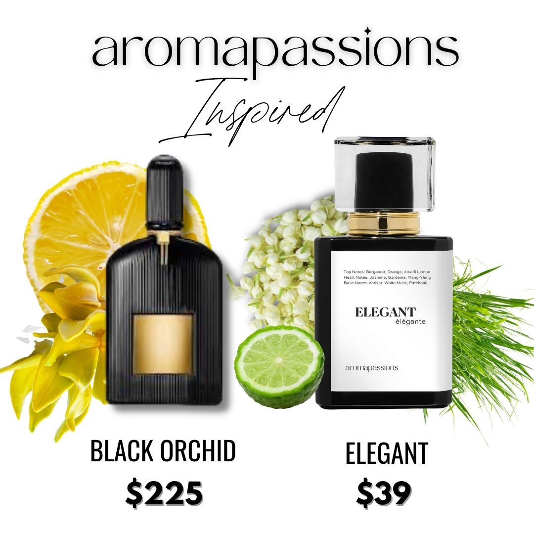 ELEGANT | Inspired by Tom Ford BLACK ORCHID | Black Orchid Dupe Pheromone Perfume | Jasmine Ylang-Ylang Patchouli Vetiver Essential oils.