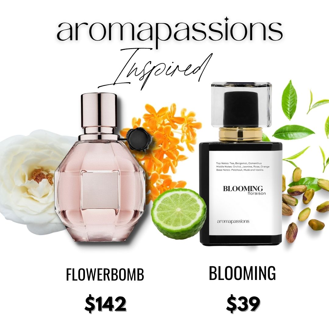 BLOOMING | Inspired by VIKTOR ROLF FLOWERBOMB | Flowerbomb Dupe Pheromone Eau De Parfum | Bergamot Jasmine Patchouli Vanilla Rose Essential Oils