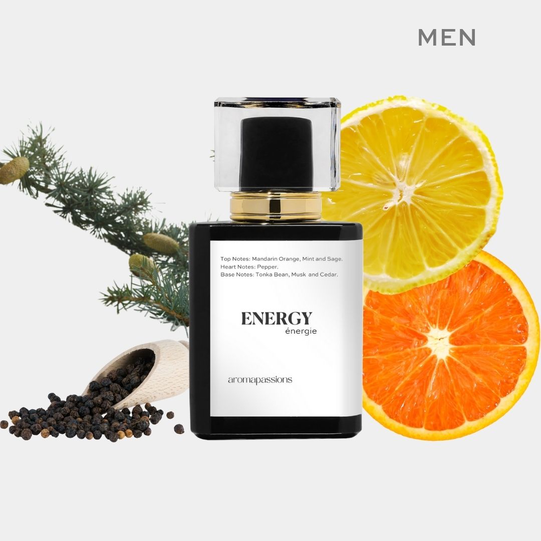ENERGY | Inspired by CHANEL ALLURE HOMME SPORT EAU EXTREME | Mandarin Orange, Mint, Cypress, Sage, Pepper, Tonka Bean, Musk, Sandalwood and Cedar essential oilsAllure Homme Sport Extreme Dupe Pheromone Perfume