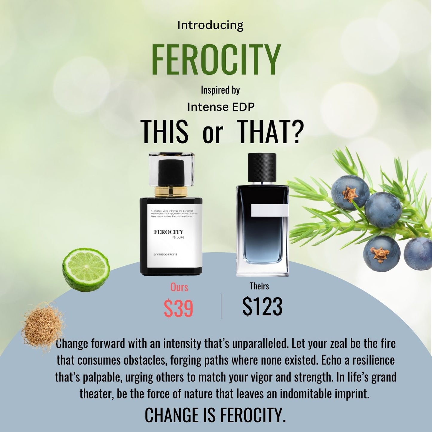 FEROCITY | Inspired by YSL Y INTENSE EDP | Y Intense EDP Dupe Pheromone Perfume