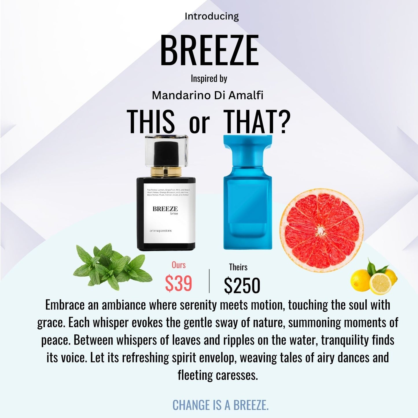 BREEZE | Inspired by TOM FORD MANDARINO DI AMALFI | Mandarino Di Amalfi Dupe Pheromone Perfume