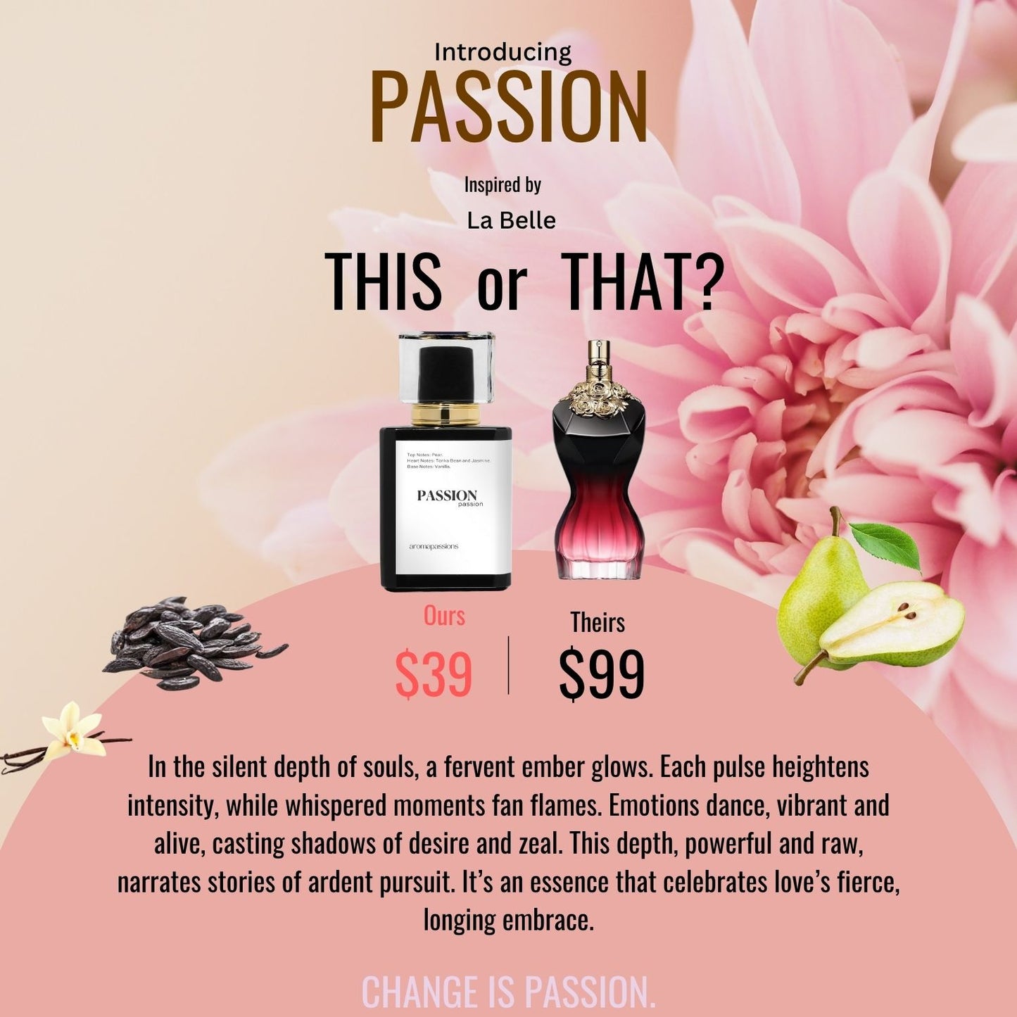 PASSION | Inspired by JEAN PAUL GAULTIER LA BELLE | La Belle Dupe Pheromone Perfume