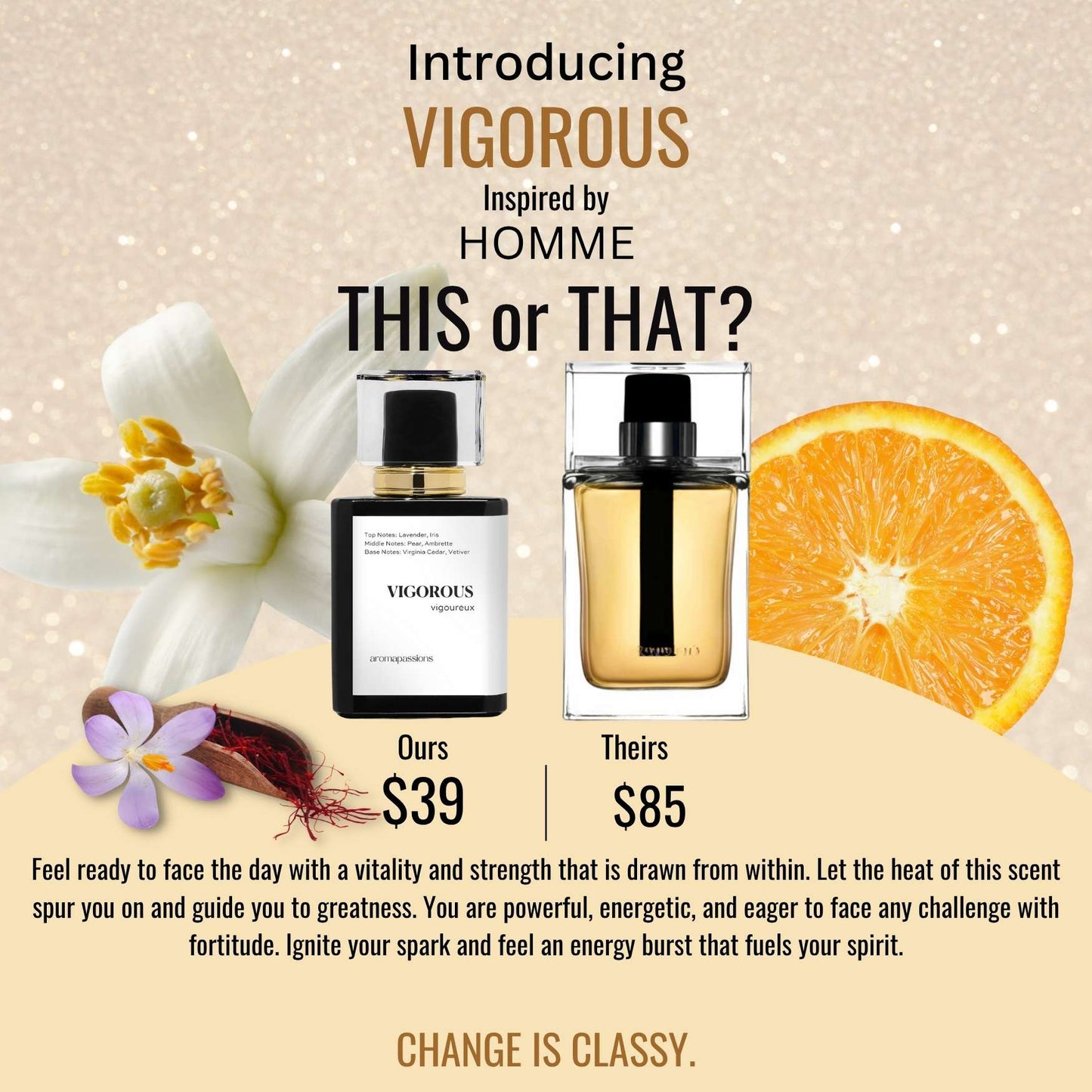 VIGOROUS | Inspired by D. HOMME | Homme Dupe Pheromone Perfume