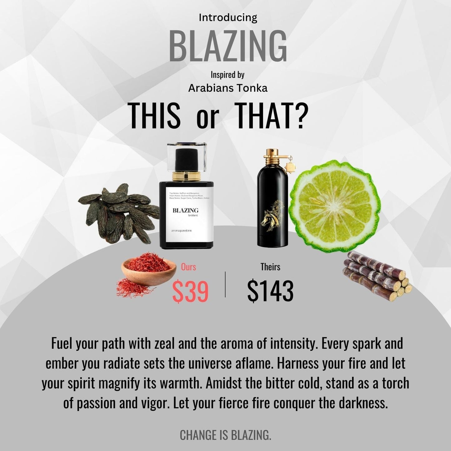 BLAZING | Inspired by MONTALE ARABIAN TONKA | Arabians Tonka Dupe Pheromone Perfume - aromapassions