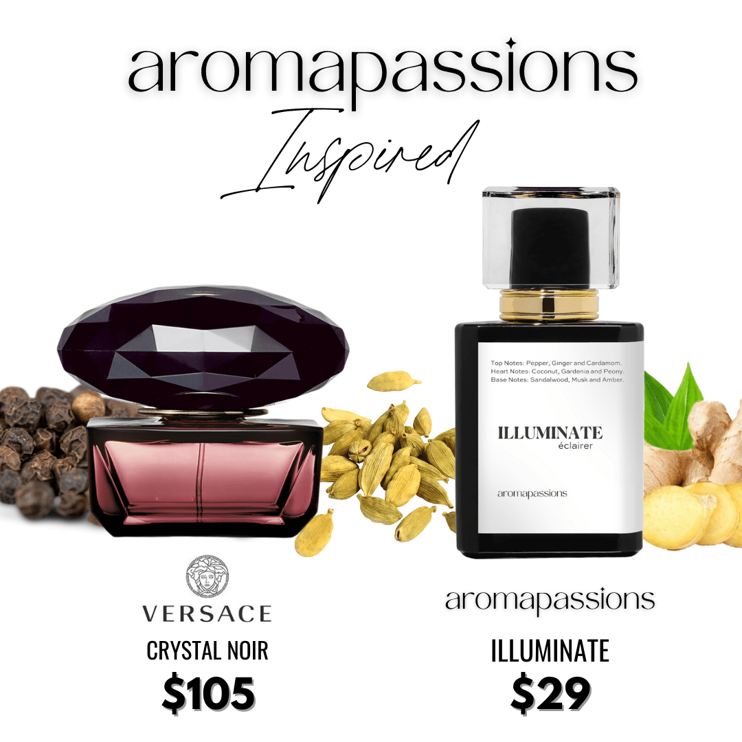 ILLUMINATE | Inspired by VERSACE CRYSTAL NOIR | Crystal Noir Dupe Pheromone Perfume - aromapassions