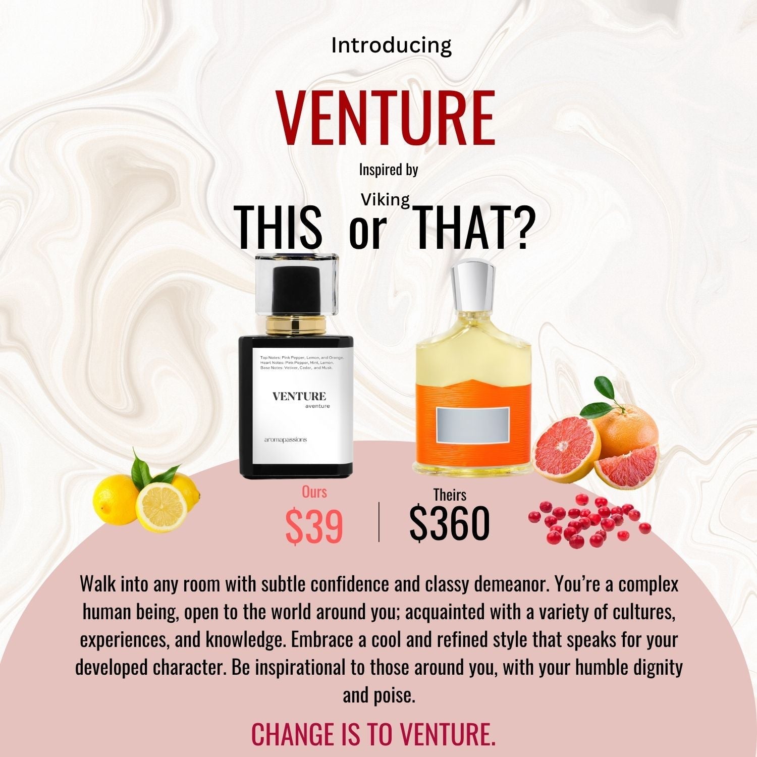 VENTURE | Inspired by CREED VIKING | Viking Dupe Pheromone Perfume - aromapassions