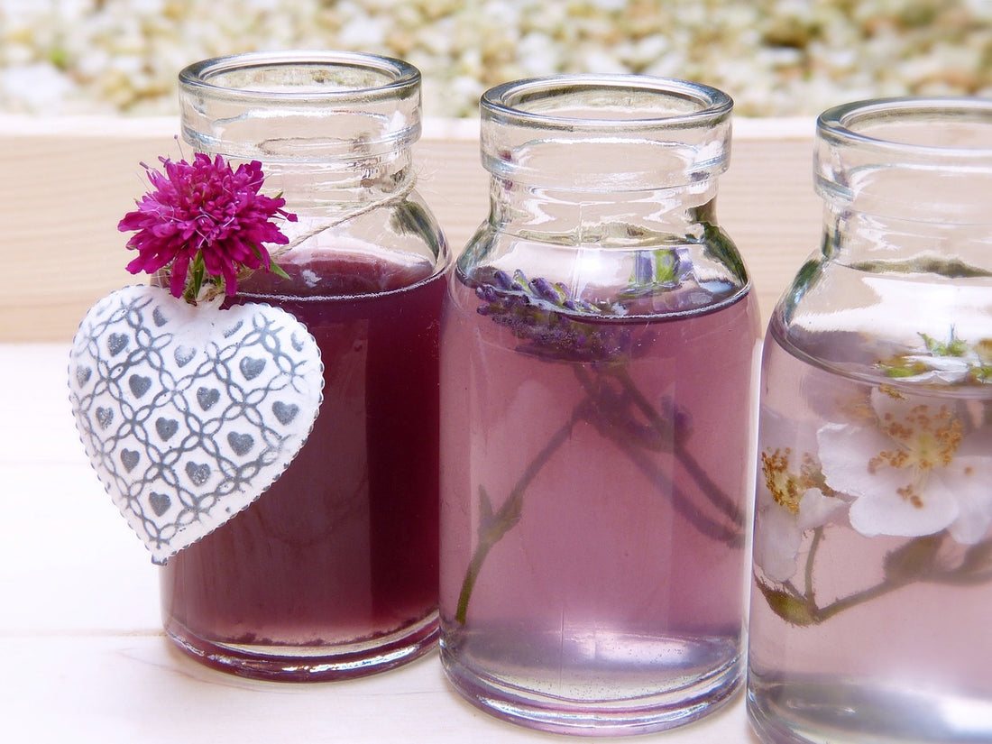 Three bottles of oil perfume