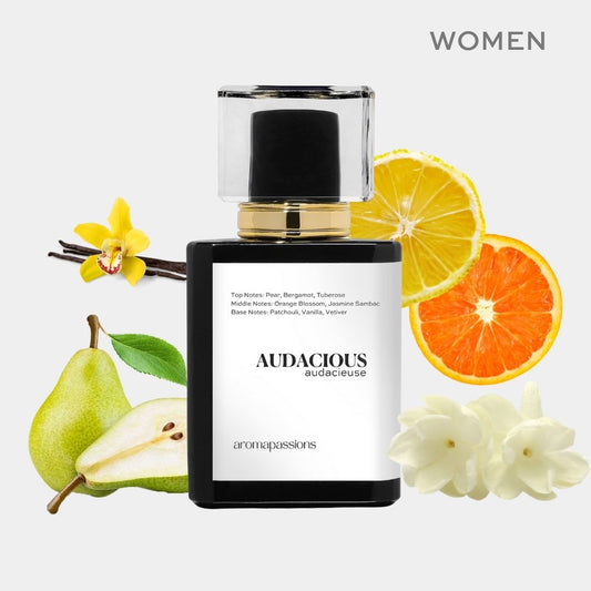 AUDACIOUS | Inspired by GIVNCHY LINTERDIT | L'Interdit Dupe Pheromone Eau De Parfum | Orange Blossom Jasmine Patchouli Vanilla Vetiver Essential Oils