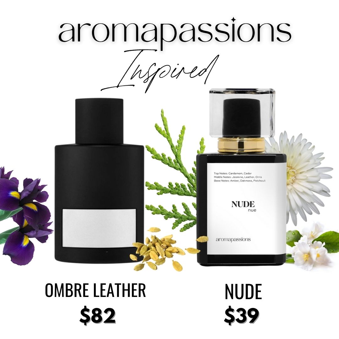 NUDE | Inspired by TOM FORD OMBRE LEATHER | Ombre Leather Dupe Pheromone Men Women Perfume | Cardamom Jasmine Patchouli Essential Oilss