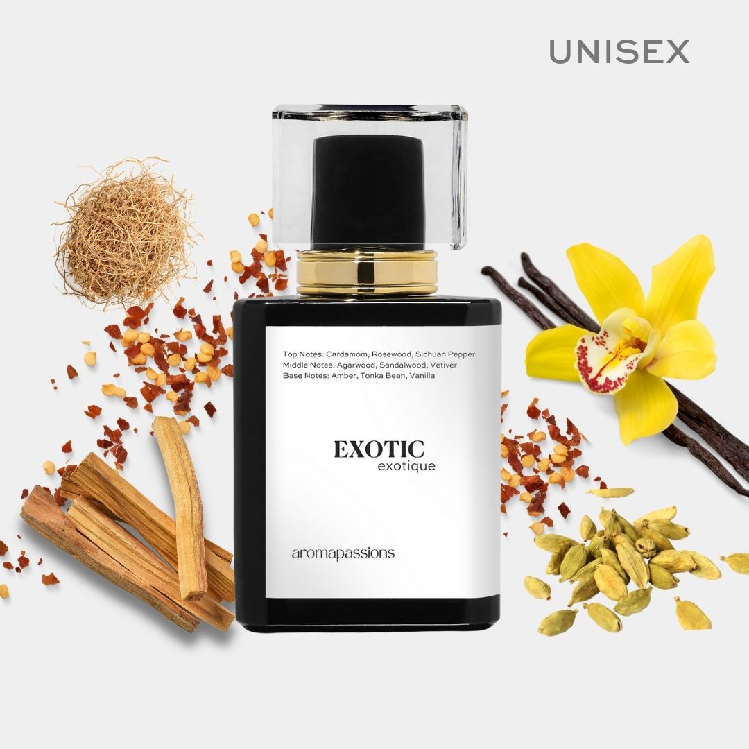 EXOTIC | Inspired by TOM FORD OUD WOOD | Oud Wood Dupe Pheromone Men Women Perfume | Cardamom Rosewood Sichuan Pepper Agarwood Vanilla Vetiver Essential oils.