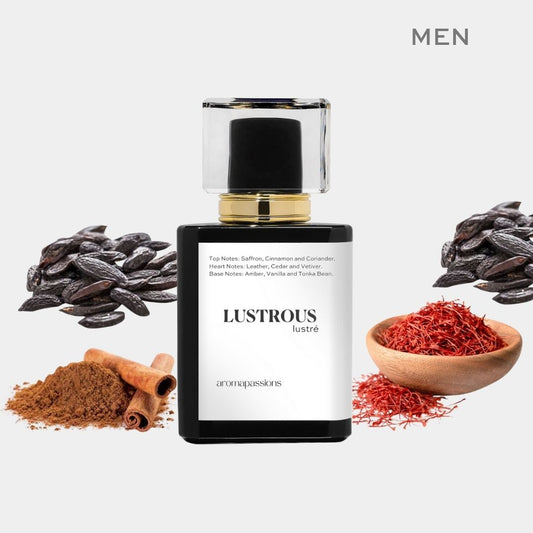 LUSTROUS | Inspired by ISSEY MIYAKE L'EAU D'ISSEY POUR HOMME NOIR AMBRE | L'Eau D'Issey Pour Homme Dupe Pheromone Men Perfume | Nutmeg Coriander Cedar Papyrus Vetiver Amber Vanilla Tonka Bean Essential Oils