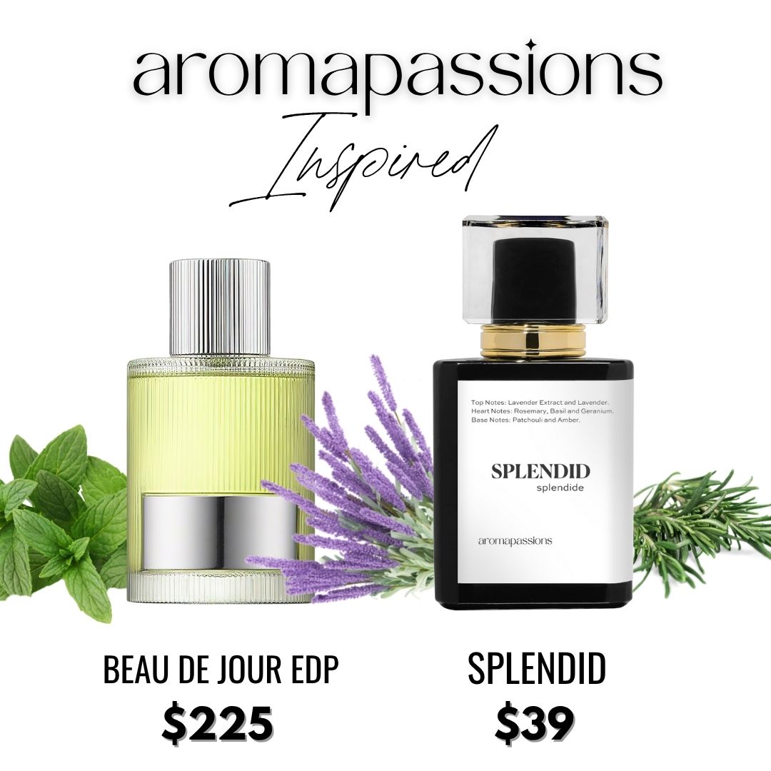 SPLENDID | Inspired by TOM FORD BEAU DE JOUR | Lavender Rosemary Mint Patchouli Essential Oil | Beau De Jour Dupe Pheromone Perfume