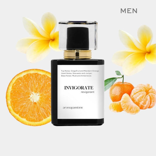 INVIGORATE | Inspired by DOLCE GABBANA LIGHT BLUE EAU INTENSE POUR HOMME |  Grapefruit Mandarin Orange Juniper Essential Oil | Light Blue Dupe Pheromone Perfume