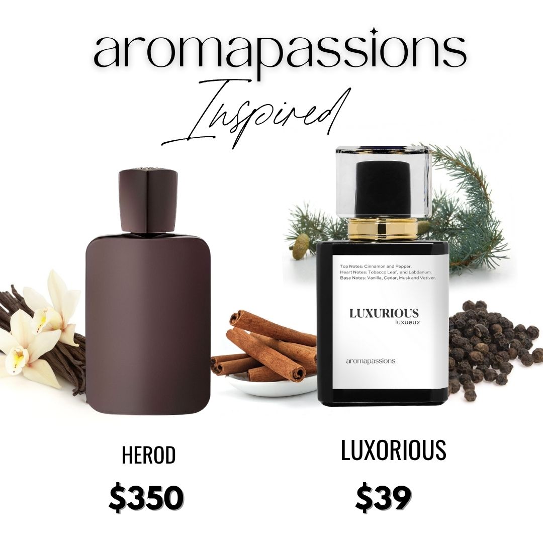 LUXURIOUS | Inspired by PARFUMS DE MARLY HEROD | Cinnamon Labdanum Vanilla Cedar Cypriol Vetiver Essential Oils | Herod Dupe Pheromone Perfume