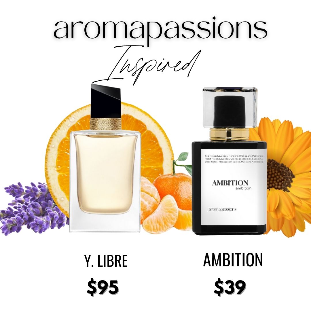 AMBITION | Inspired by YSL LIBRE | Lavender Mandarin Orange Black Currant Lavender Jasmine Vanilla Cedar Essential Oils | Libre Dupe Pheromone Perfume