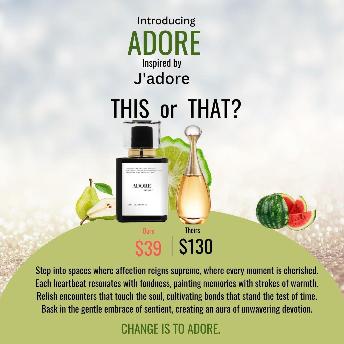 ADORE | Inspired by DIOR J'ADORE | J'adore Dupe Pheromone Perfume