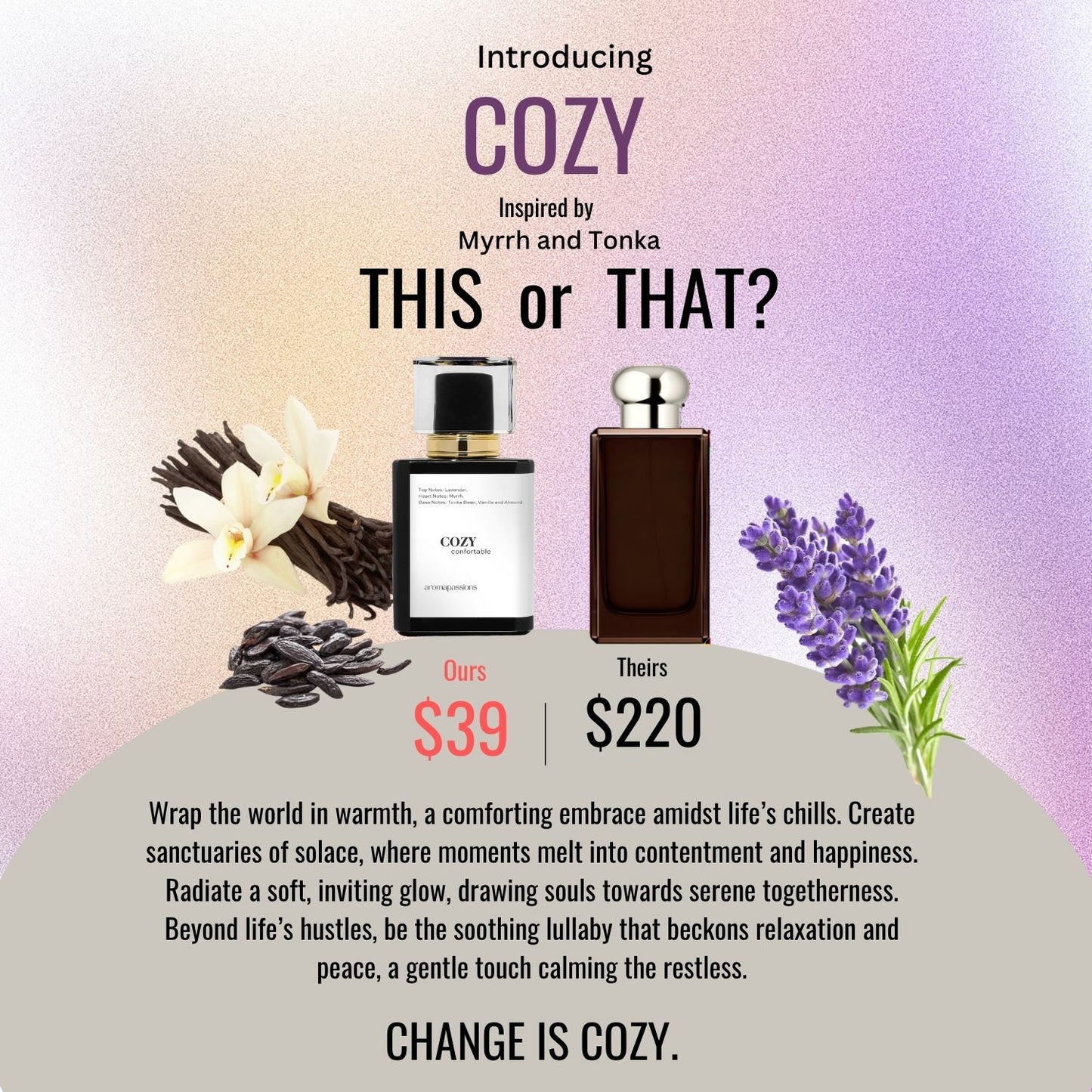 COZY | Inspired by JO MALONE   MYRRH AND TONKA | Myrrh and Tonka Dupe Pheromone Perfume