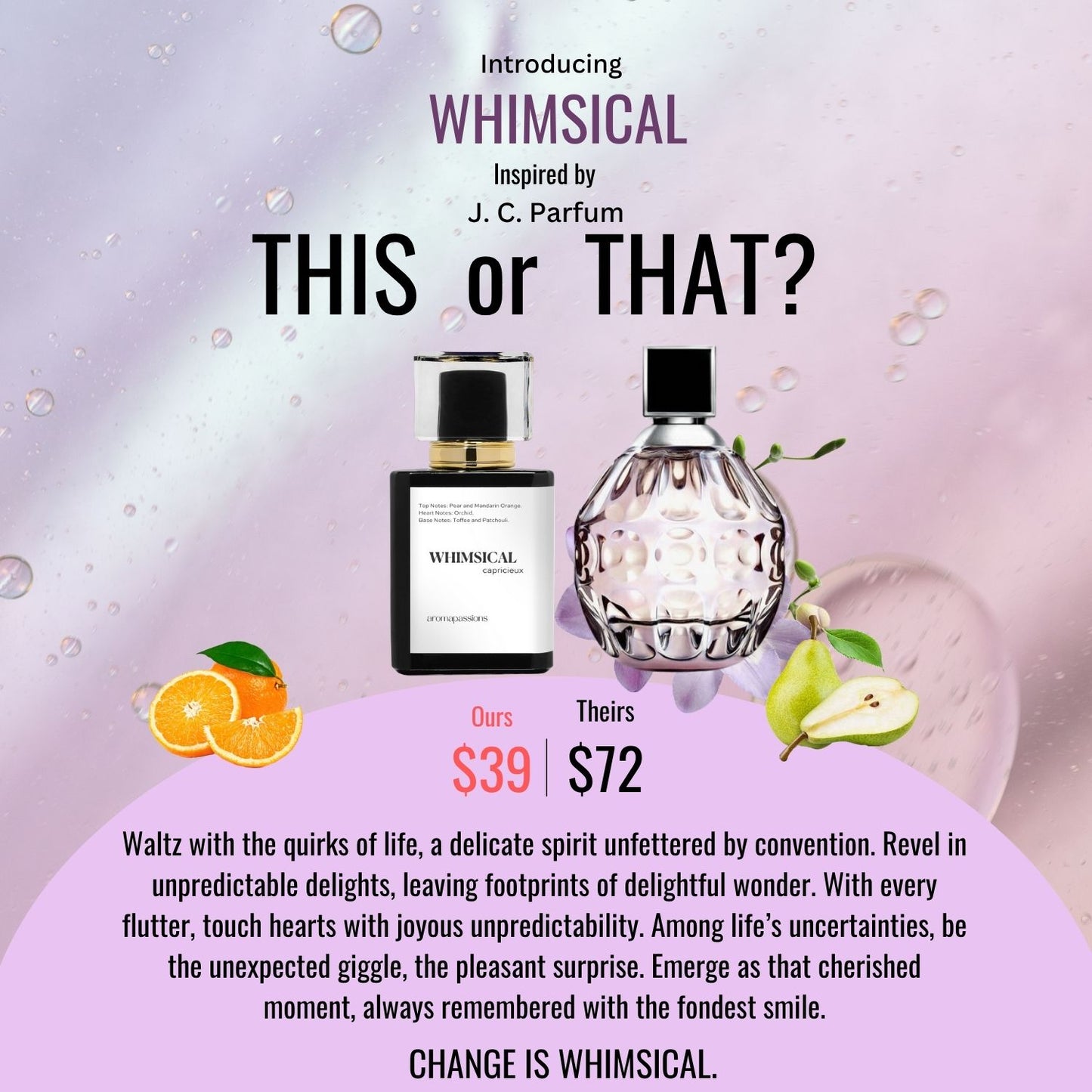 WHIMSICAL | Inspired by JIMMY CHOO JIMMY CHOO PARFUM | Jimmy Choo Parfum Dupe Pheromone Perfume