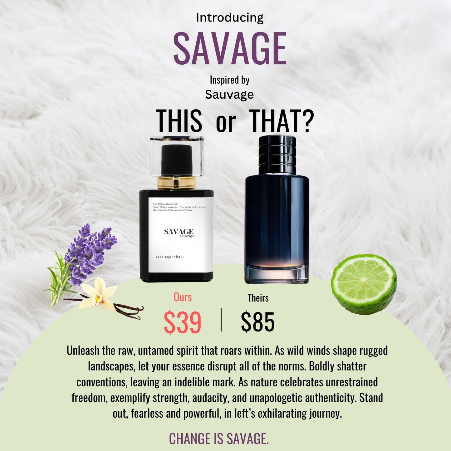 SAVAGE | Inspired by DIOR  SAUVAGE  | Sauvage  Dupe Pheromone Perfume