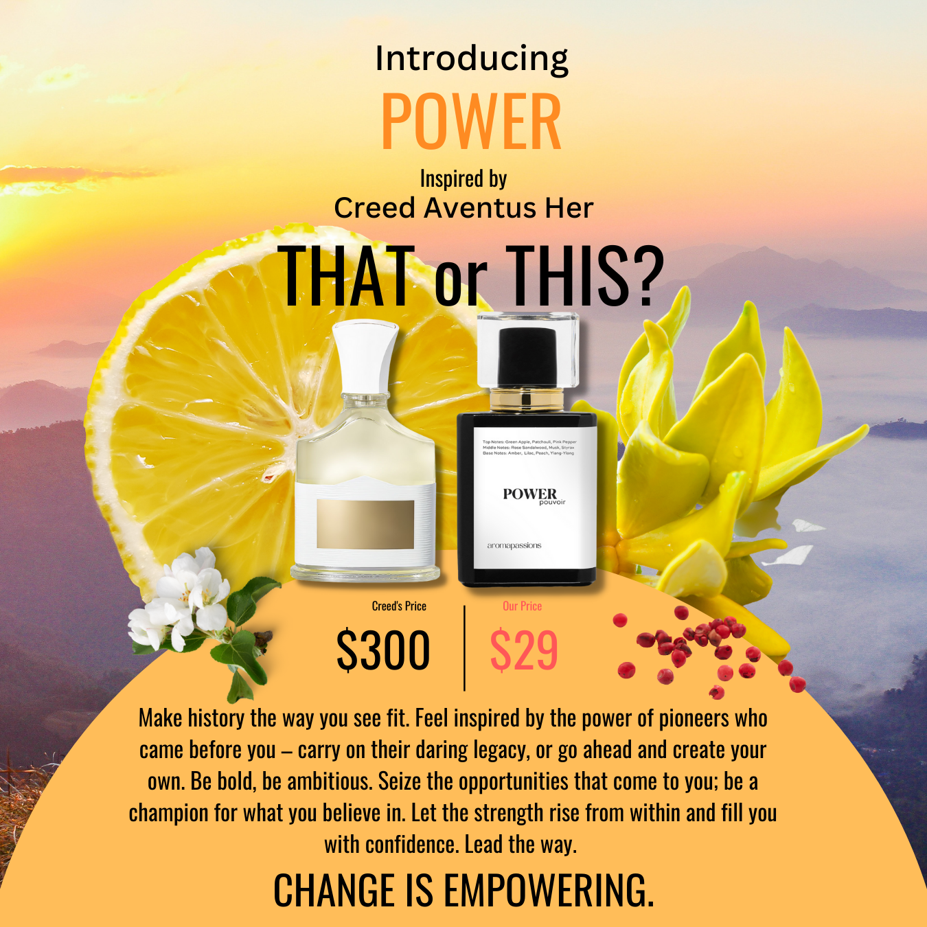 POWER Inspired by CREED AVENTUS for HER Aventus for Her Dupe Phero