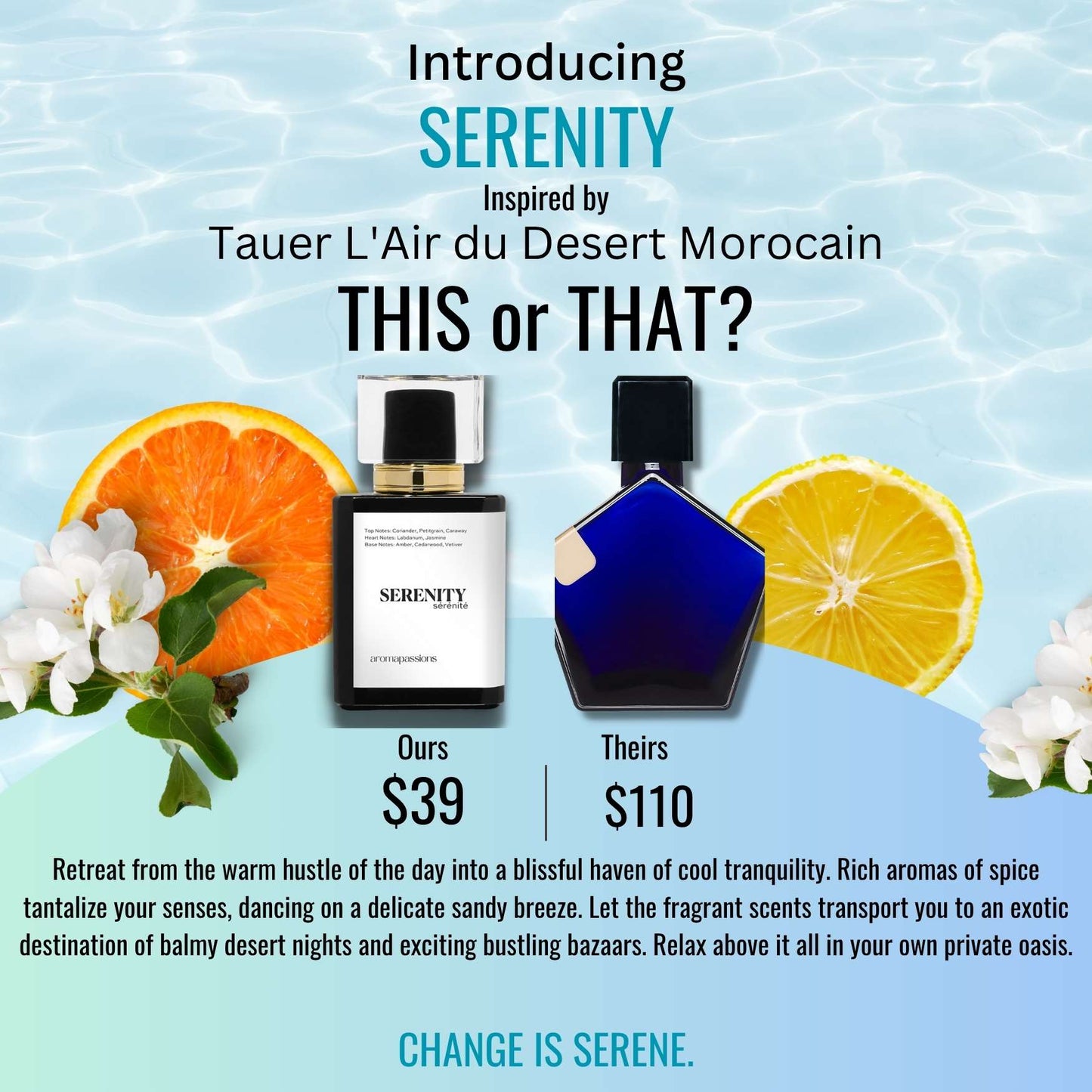 SERENITY | Inspired by TAUR LAIR DESERT MAROCAIN | L'Air Du Desert Marocain Dupe Pheromone Perfume
