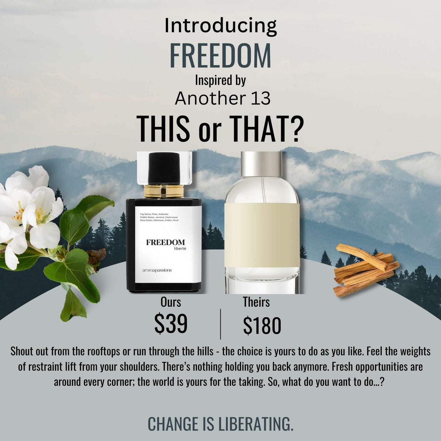 FREEDOM | Inspired by LE LABO ANOTHER 13 | Another 13 Dupe Pheromone Perfume