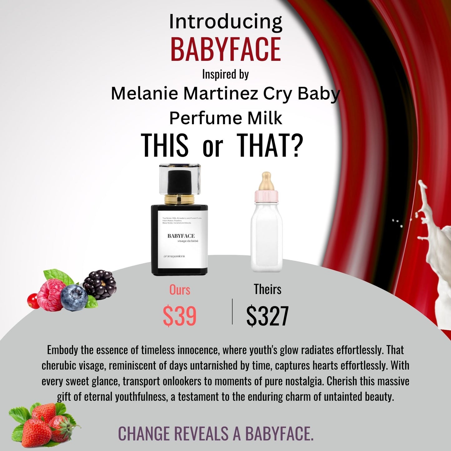 BABYFACE | Inspired by MELANIE MARTINEZ CRY BABY PERFUME MILK | Cry Baby Perfume Milk Dupe Pheromone Perfume