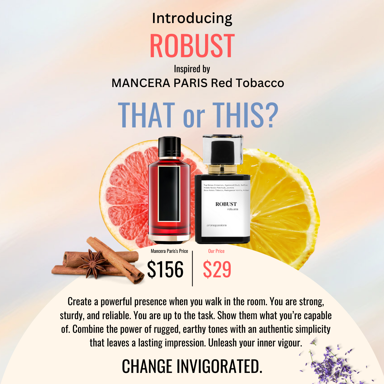 ROBUST | Inspired by MANCERA RED TOBACCO | Red Tobacco Dupe Pheromone Perfume