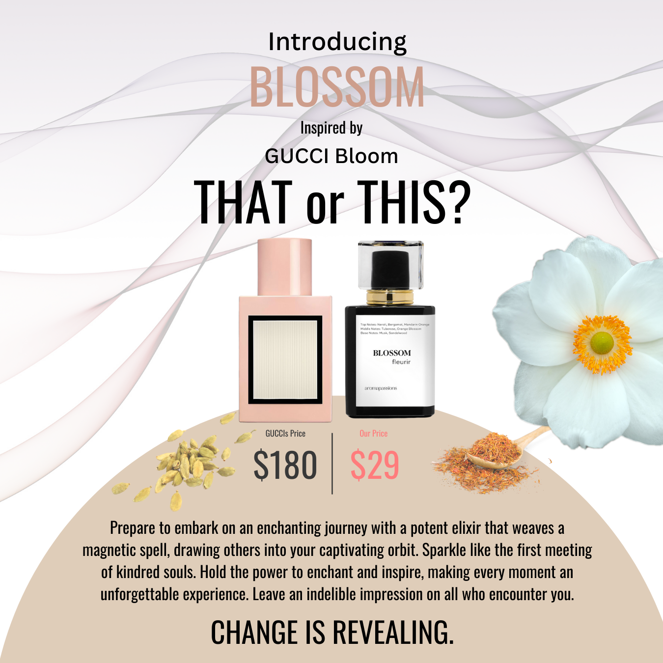 BLOSSOM Inspired by GUCCI BLOOM Bloom Dupe Pheromone Perfume