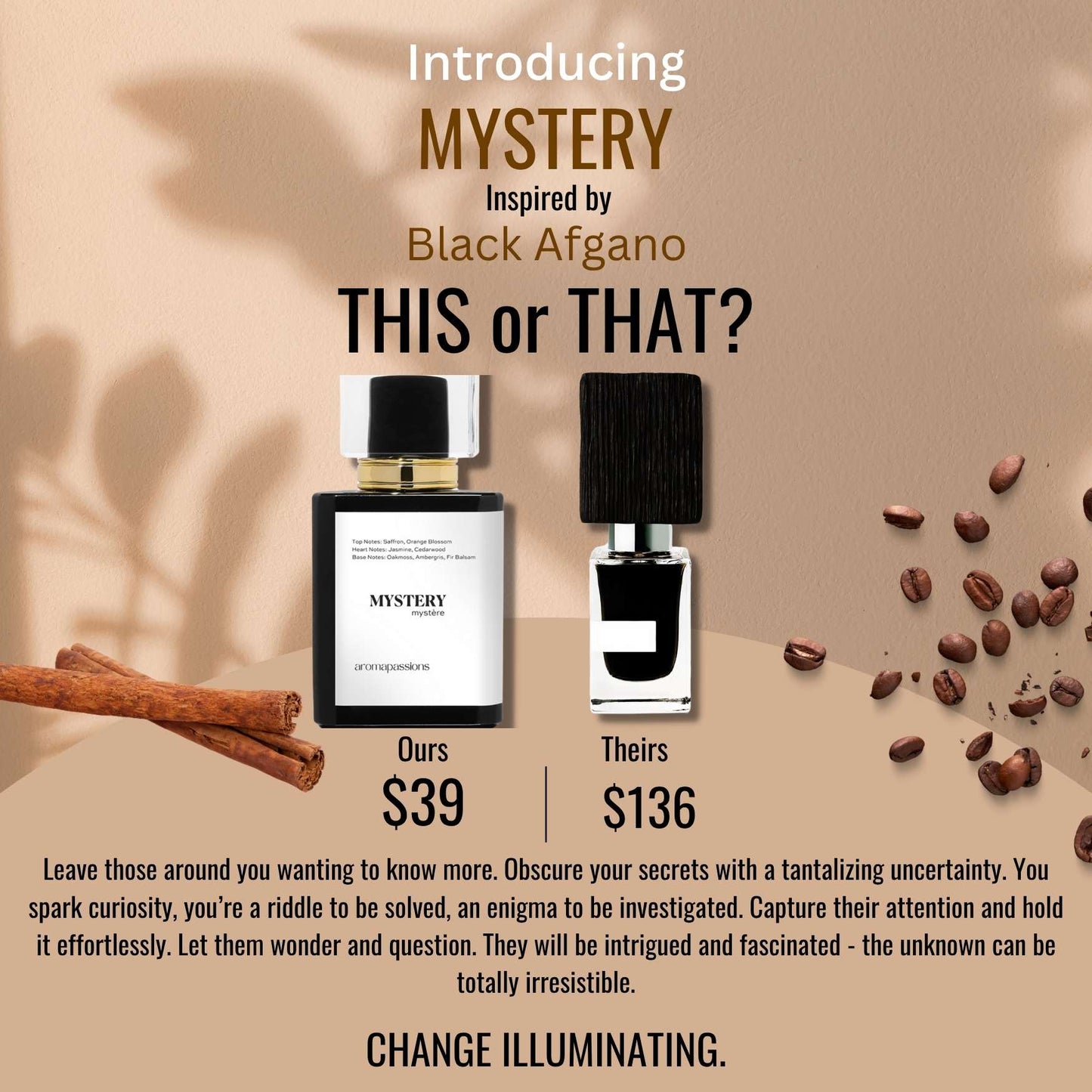 MYSTERY | Inspired by NASOMATTO BLACK AFGANO | Black Afgano Dupe Pheromone Perfume | Vanilla Cedarwood Fragrance Essential Oils Parfum Notes