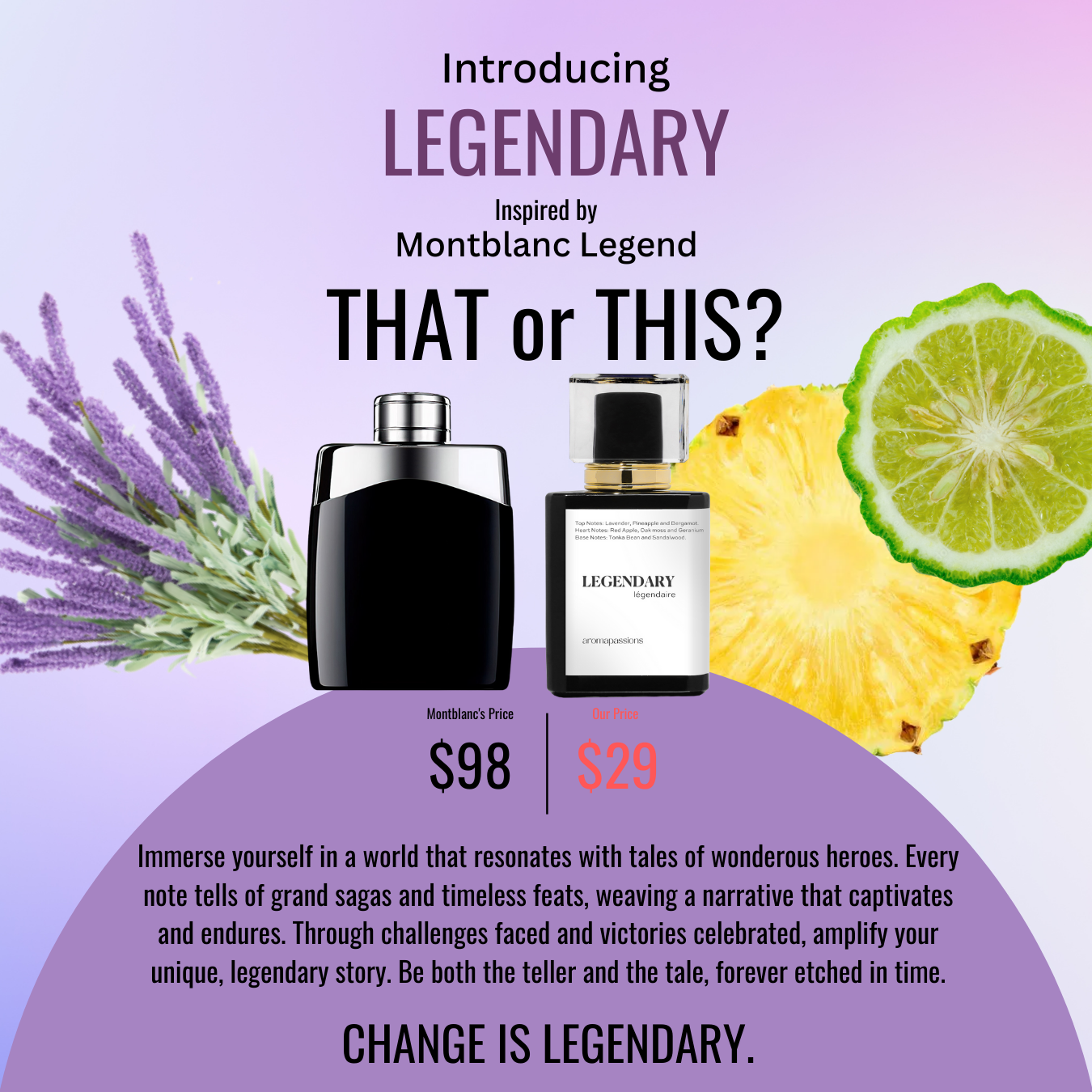 LEGENDARY | Inspired by MONTBLANC LEGEND | Legend Dupe Pheromone Perfume