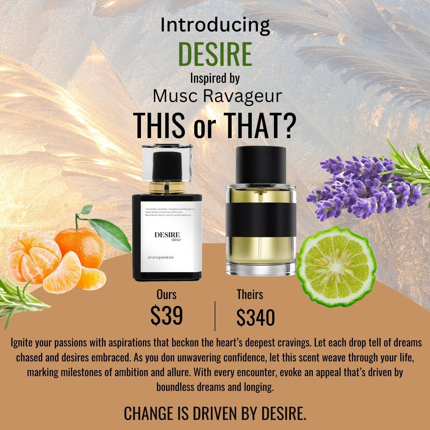 DESIRE | Inspired by FREDERIC MALLE MUSC RAVAGEUR | Musc Ravageur Dupe Pheromone Perfume