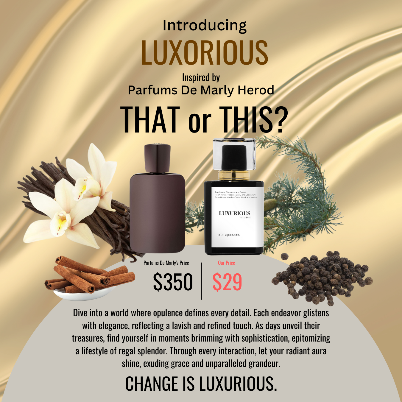 LUXURIOUS | Inspired by PARFUMS DE MARLY HEROD | Herod Dupe Pheromone Perfume