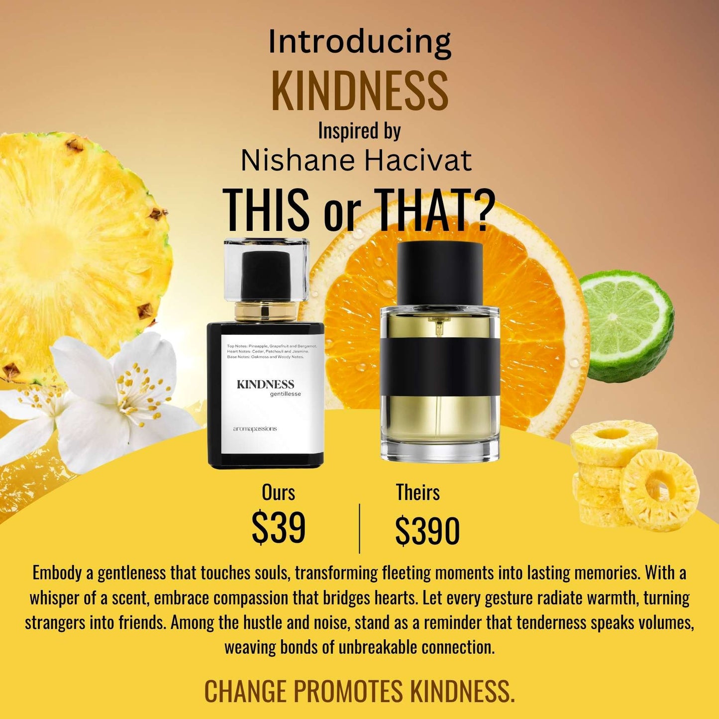 KINDNESS | Inspired by NISHANE HACIVAT | Bergamot Cedar Patchouli Jasmine Essential Oils | Hacivat Dupe Pheromone Perfume