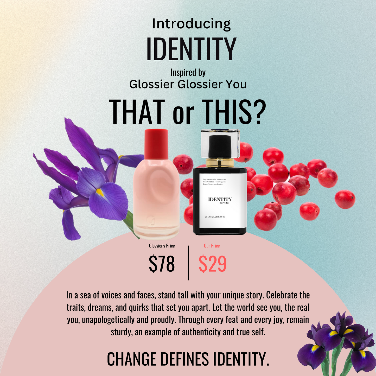 IDENTITY | Inspired by GLSR. YOU | Glossr. You Dupe Pheromone Perfume