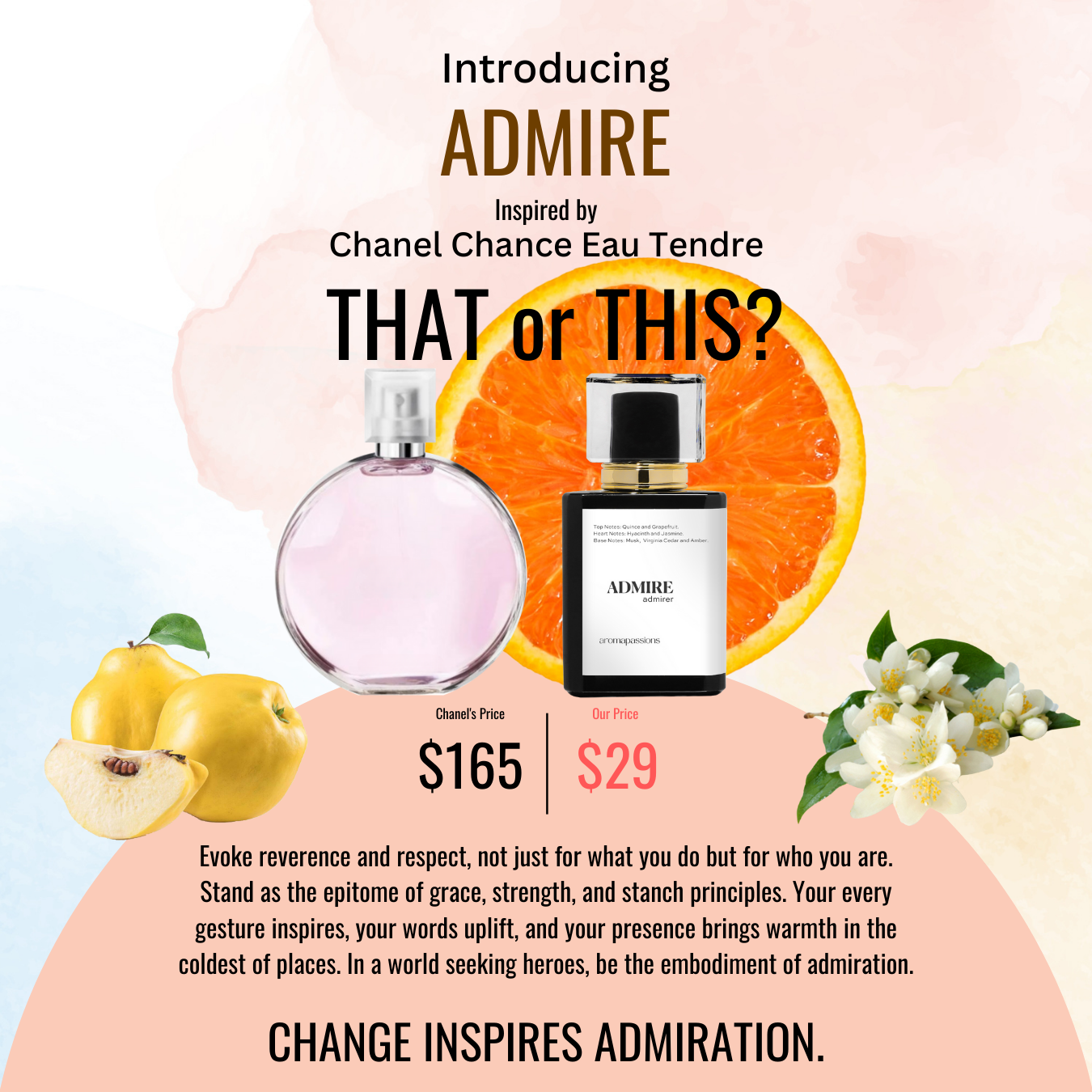 ADMIRE | Inspired by CHANEL CHANCE EAU TENDRE | Chance Eau Tendre Dupe Pheromone Perfume