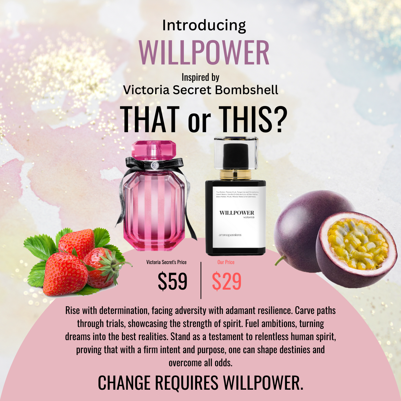 WILLPOWER | Inspired by VICTORIA SECRET BOMBSHELL | Bombshell Dupe Pheromone Perfume