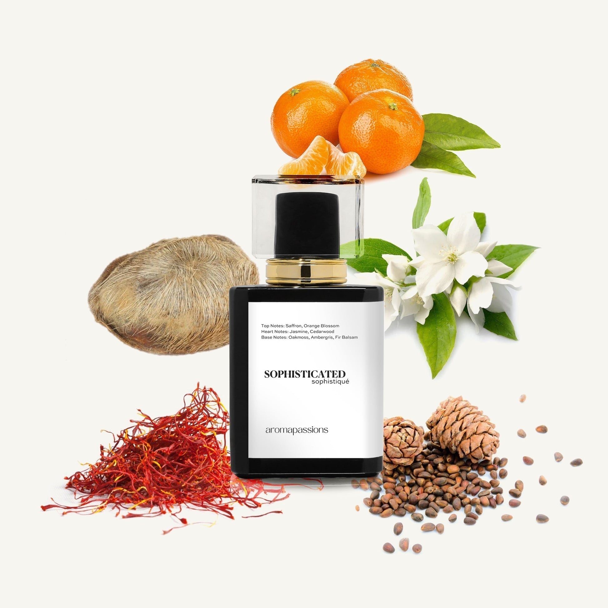 Saffron Orange Blossom Oakmoss Jasmine Cedarwood Essential Oils