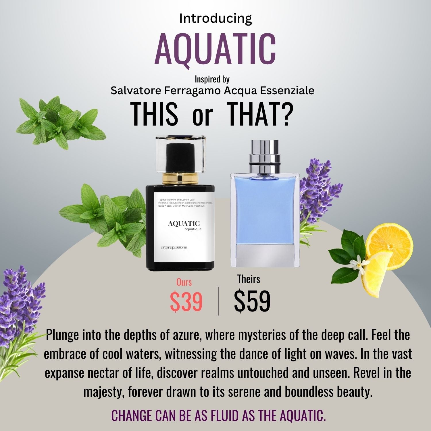 AQUATIC | Inspired by SALVATORE FERRAGAMO ACQUA ESSENZIALE | Acqua Essenziale Dupe Pheromone Perfume - aromapassions