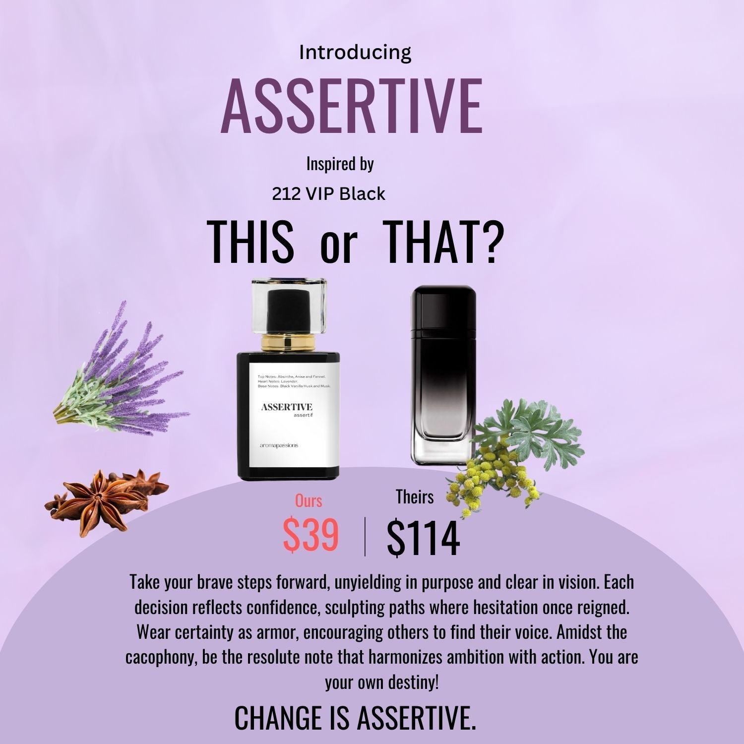 ASSERTIVE | Inspired by CAROLINA HERRERA 212 VIP BLACK | 212 VIP Black Dupe Pheromone Perfume - aromapassions