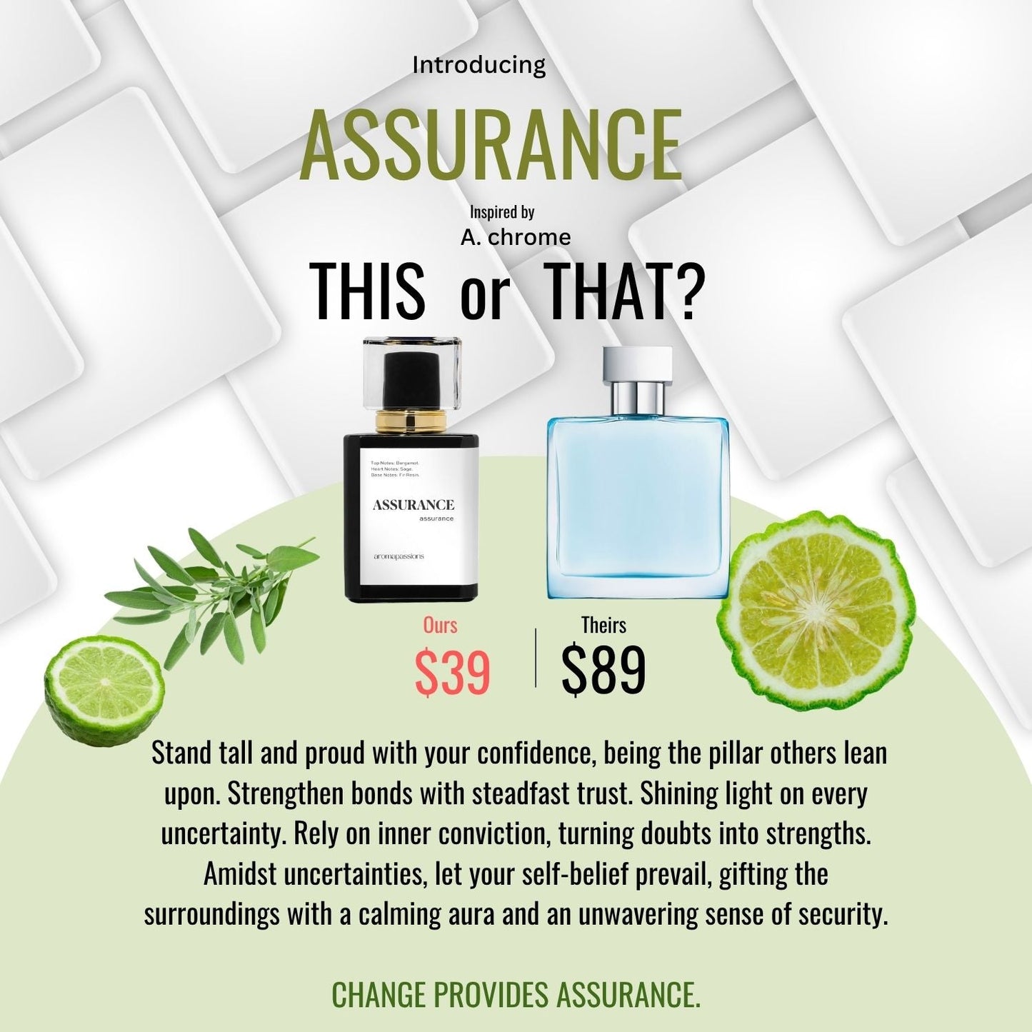 ASSURANCE | Inspired by AZZARO AZZARO CHROME | azzaro chrome Dupe Pheromone Perfume - aromapassions