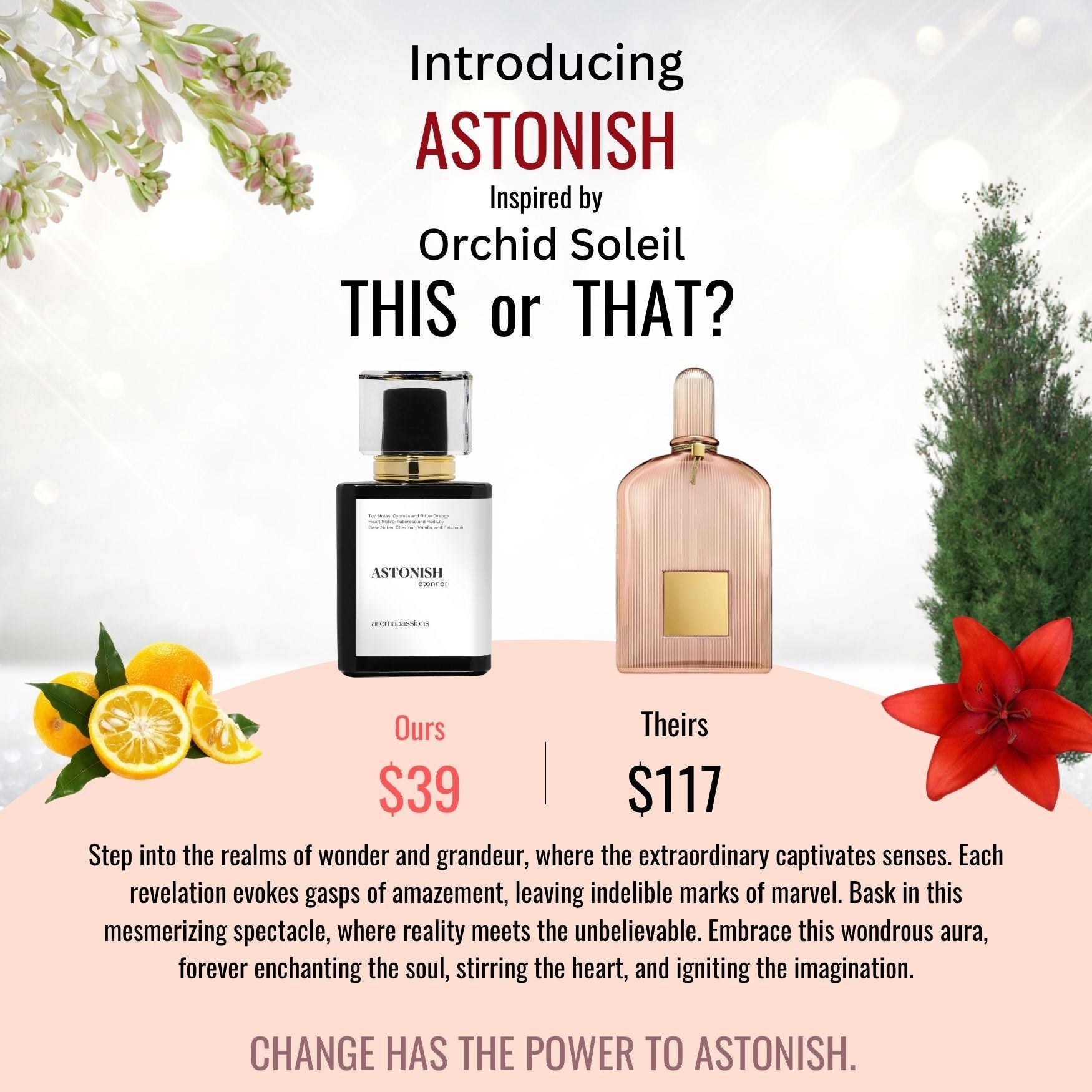 ASTONISH | Inspired by TOM FORD ORCHID SOLEIL | Orchid Soleil Dupe Pheromone Perfume - aromapassions