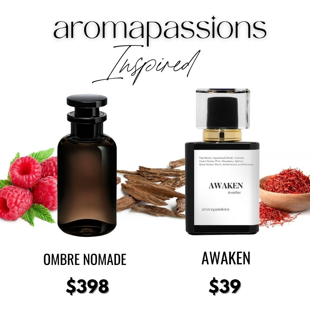 AWAKEN | Inspired by LOUIS VUITTON OMBRE NOMADE | Ombre Nomade Dupe Pheromone Perfume - aromapassions