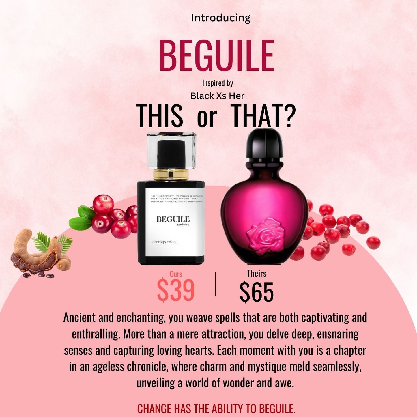 BEGUILE | Inspired by PACO - RABANNE BLACK XS HER | Black Xs Her Dupe Pheromone Perfume - aromapassions