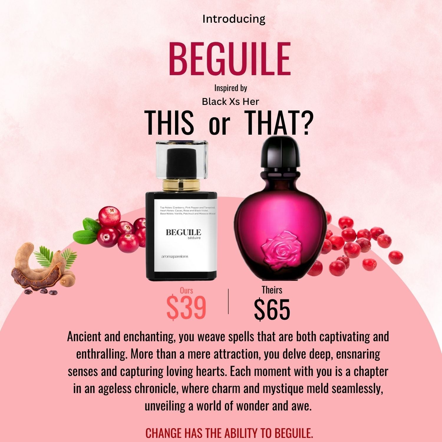 BEGUILE | Inspired by PACO - RABANNE BLACK XS HER | Black Xs Her Dupe Pheromone Perfume - aromapassions