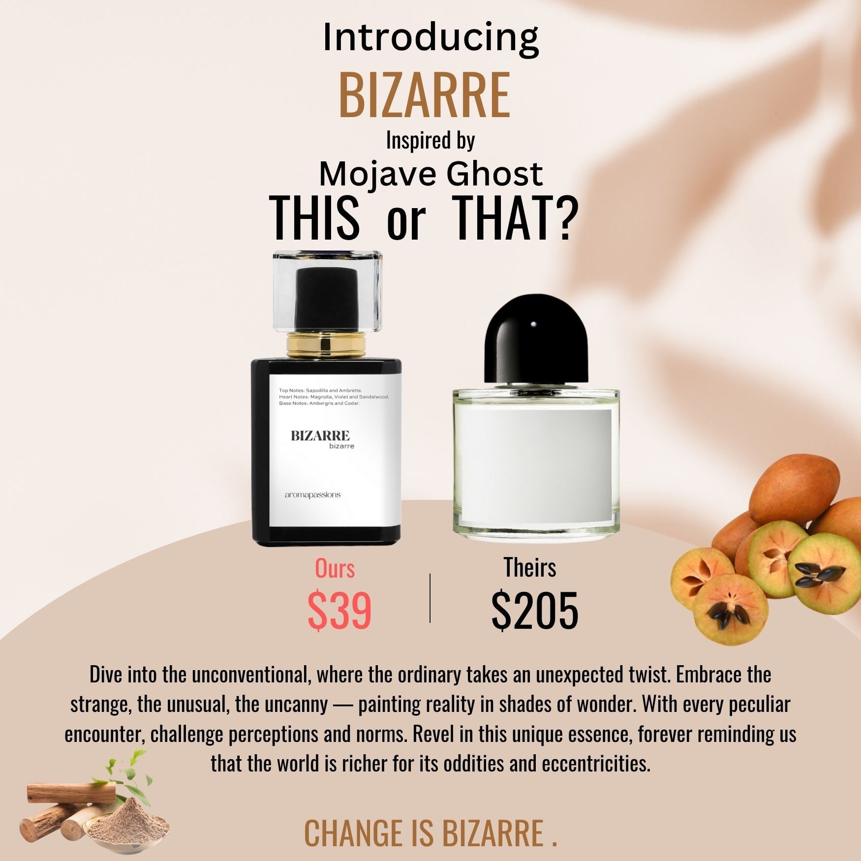 BIZARRE | Inspired by BYREDO MOJAVE GHOST | Mojave Ghost Dupe Pheromone Perfume - aromapassions