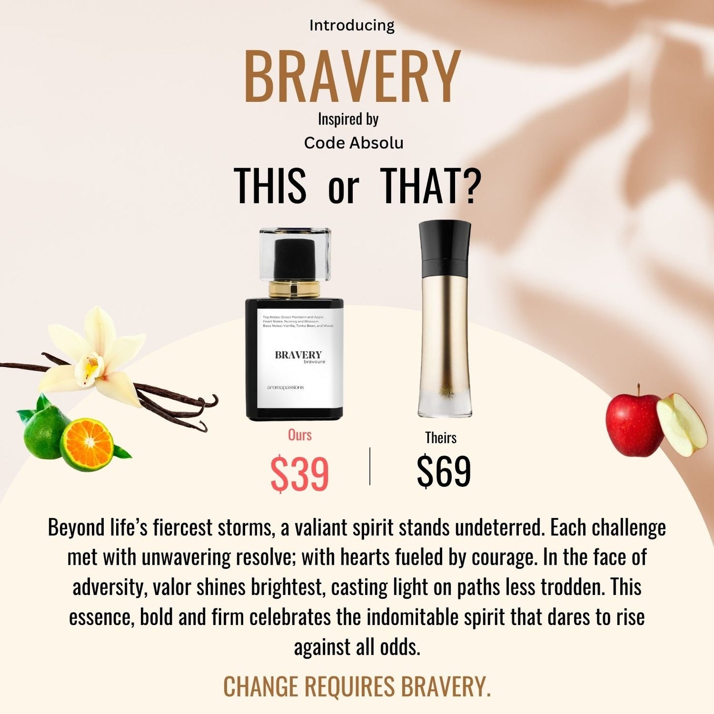 BRAVERY | Inspired by GIORGIO-ARMANI CODE ABSOLU | Code Absolu Dupe Pheromone Perfume - aromapassions