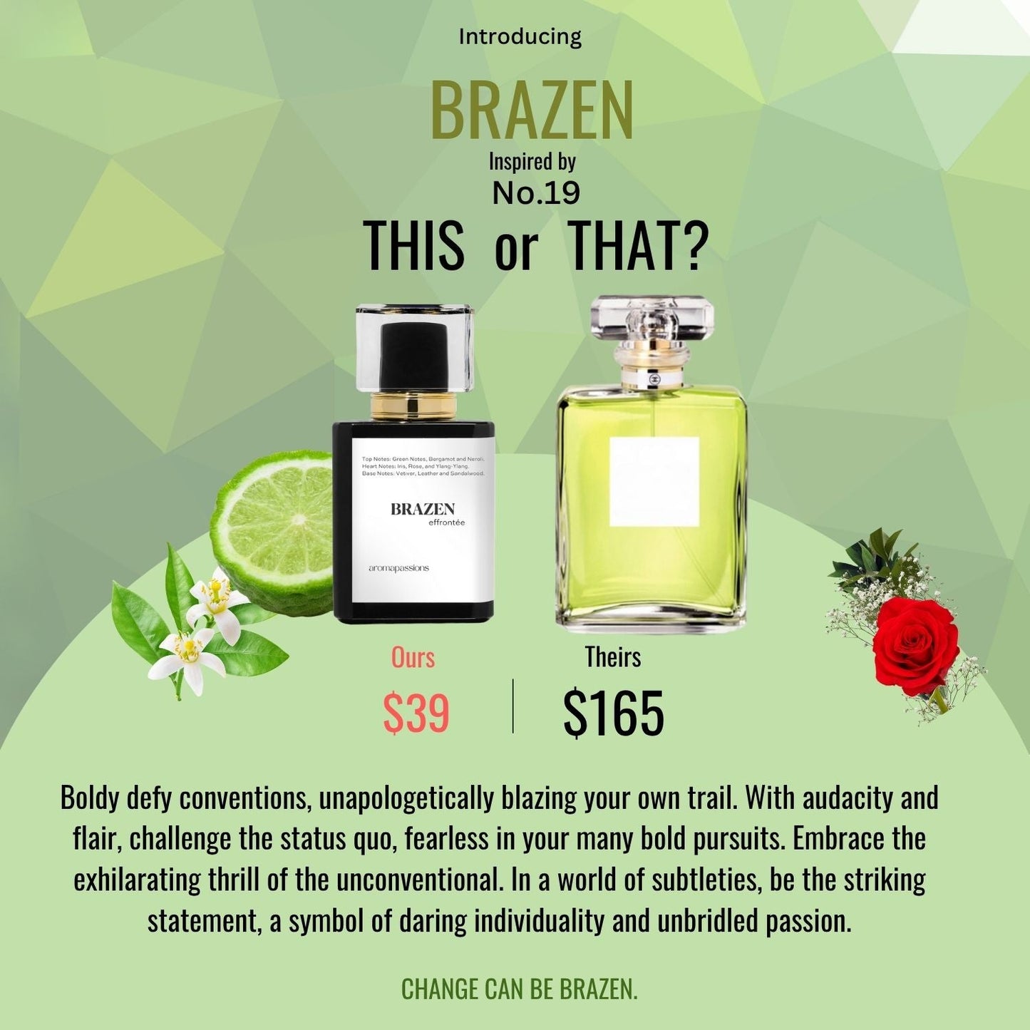 BRAZEN | Inspired by CHANEL PARIS NO.19 CHANEL - PARIS | No.19 Chanel - Paris Dupe Pheromone Perfume - aromapassions
