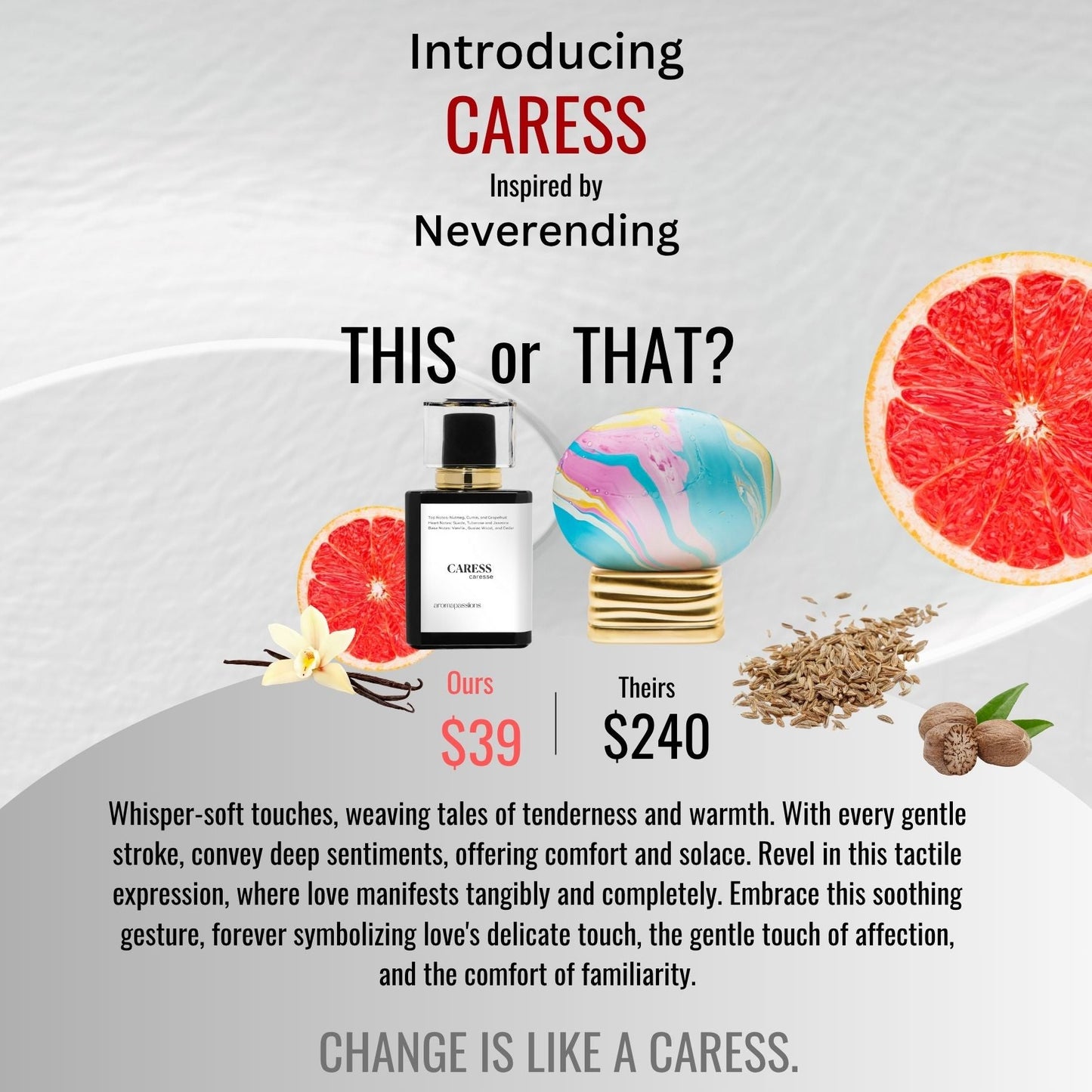 CARESS | Inspired by THE HOUSE OF OUD NEVERENDING | Neverending Dupe Pheromone Perfume - aromapassions