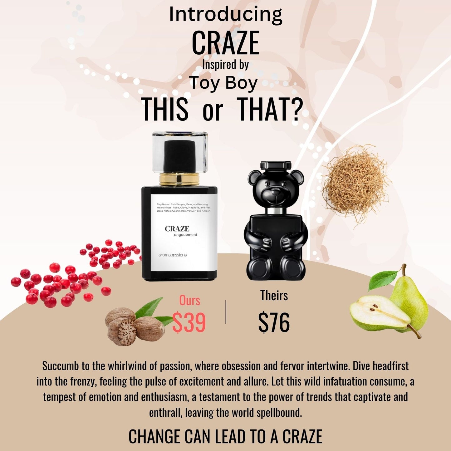 CRAZE | Inspired by MOSCHINO TOY BOY | Toy Boy Dupe Pheromone Perfume - aromapassions